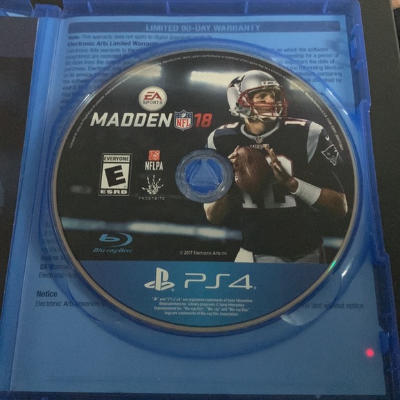 Excellent condition Madden NFL 18 for PS4 Tom Brady Cover - Picture 3 of 4